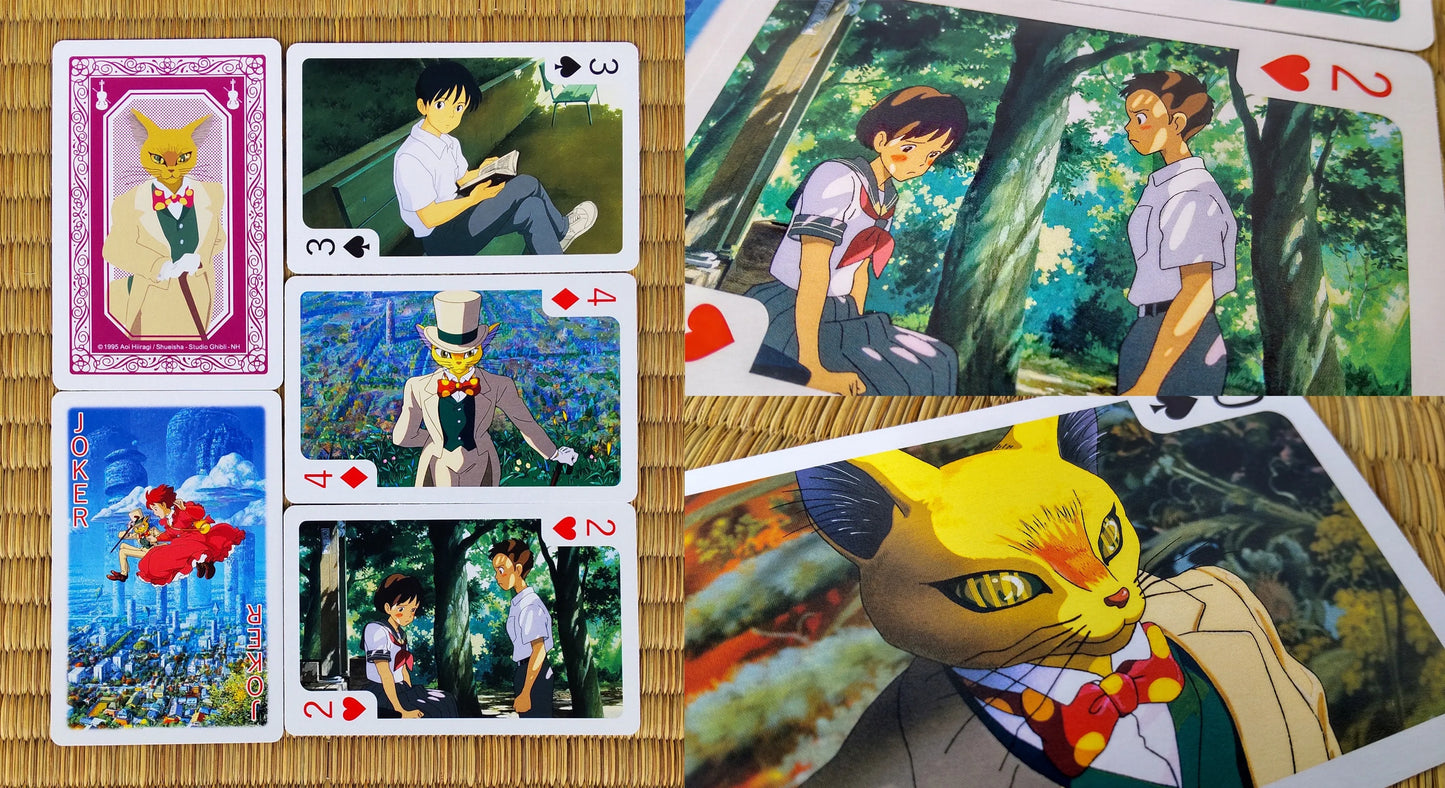 Original Ghibli 54 Playing Cards/Deck • Totoro, Laputa, Spirited Away, Mononoke, Kikis Delivery, Ponyo, Howl, Whisper • Anime Game Gift