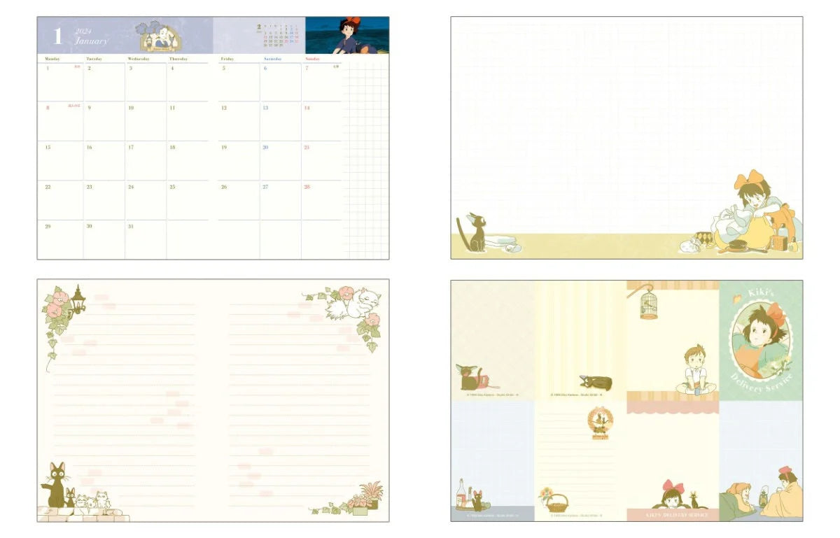 Studio Ghibli 2024 Planner • My Neighbor Totoro, Kikis Delivery Service A6 Schedule Book