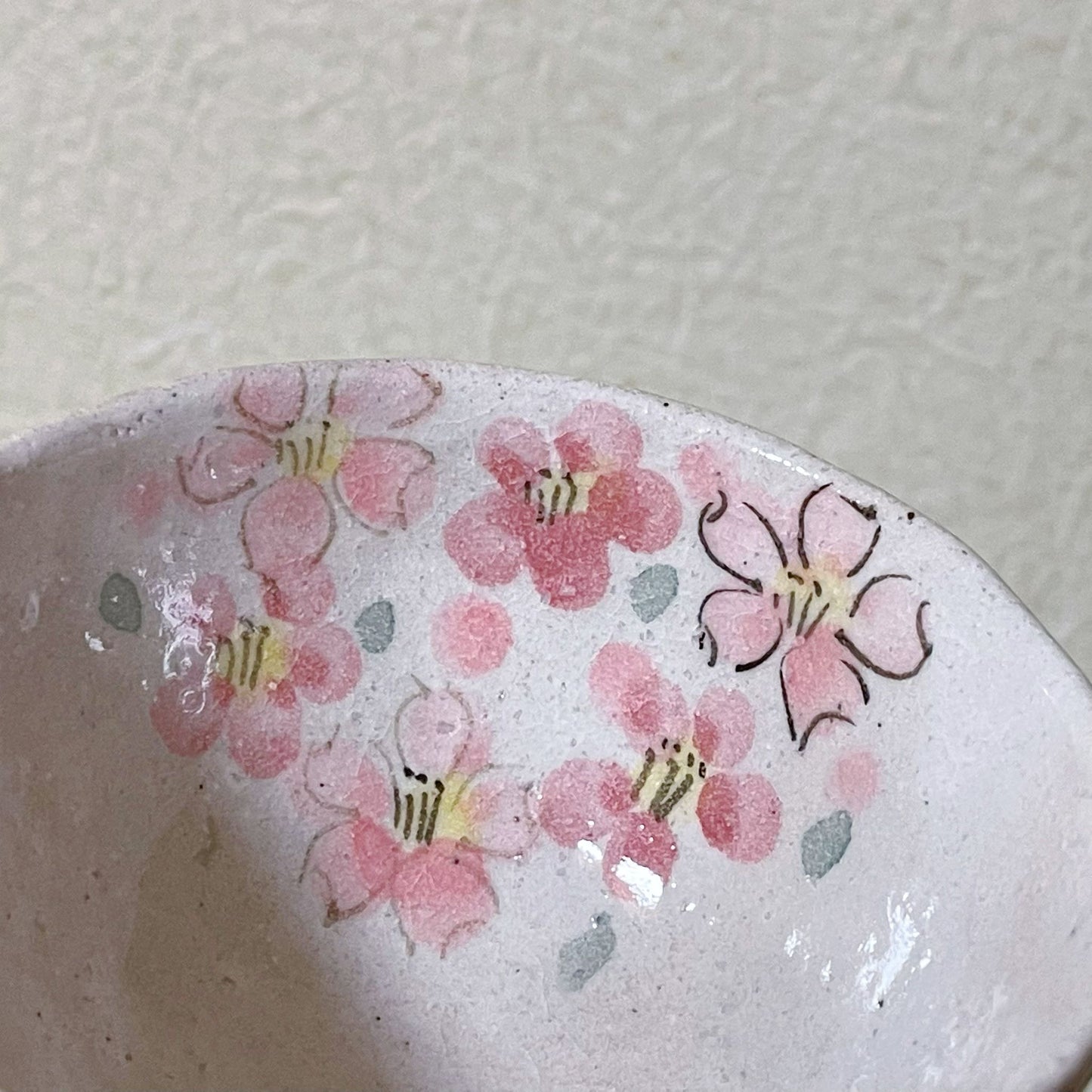 Handmade Japanese Sakura Bowl | Hand Drawn Petals Cherry Blossoms Soup Bowls | Salad Bowls Set | Rice Bowls | Wabi Sabi Style Matcha Bowl