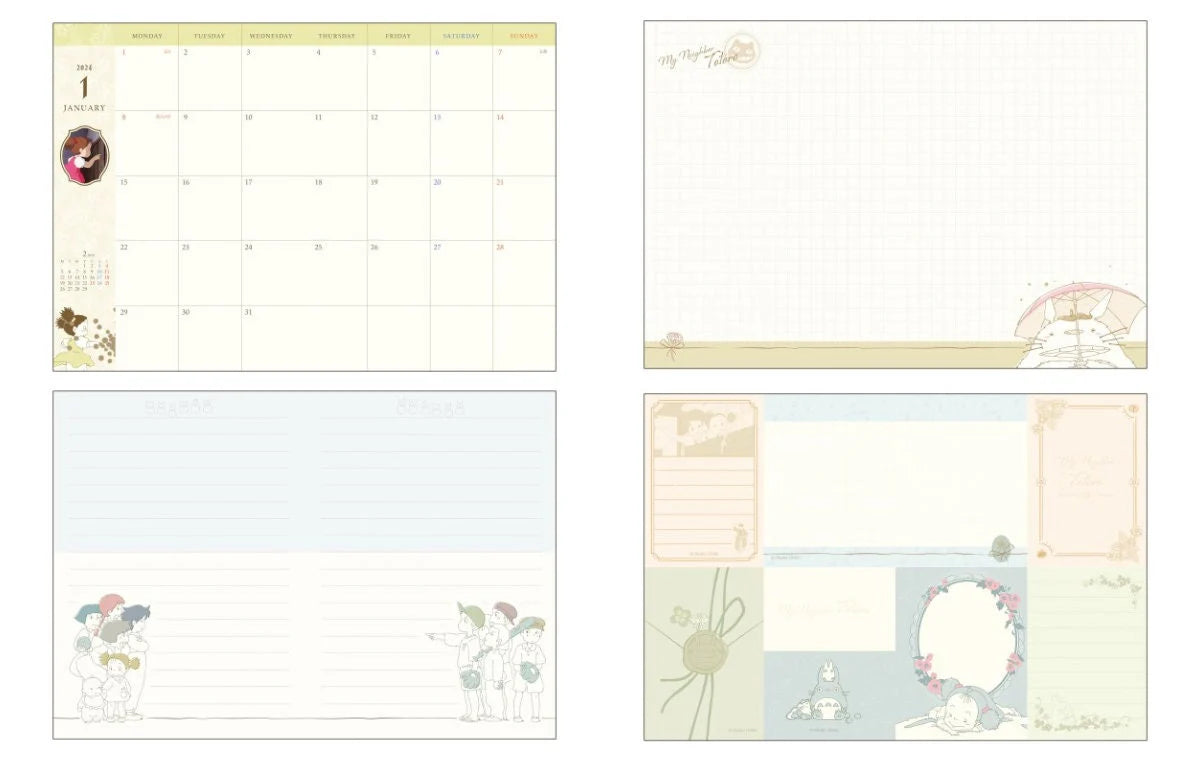 Studio Ghibli 2024 Planner • My Neighbor Totoro, Kikis Delivery Service A6 Schedule Book