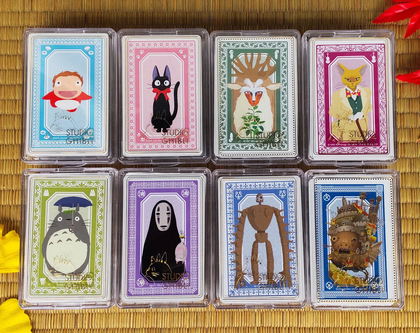 Original Ghibli 54 Playing Cards/Deck • Totoro, Laputa, Spirited Away, Mononoke, Kikis Delivery, Ponyo, Howl, Whisper • Anime Game Gift