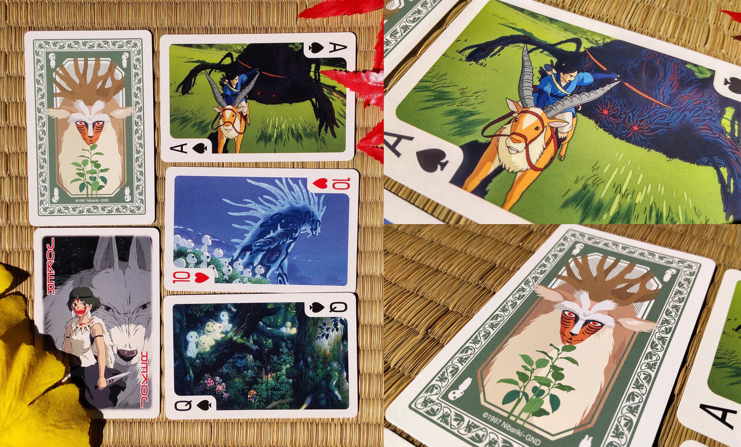 Original Ghibli 54 Playing Cards/Deck • Totoro, Laputa, Spirited Away, Mononoke, Kikis Delivery, Ponyo, Howl, Whisper • Anime Game Gift