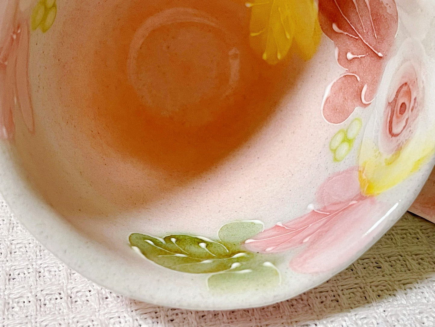 Hand-Painted Rose Tea Mug|Japanese Ceramic Coffee Mug| Handmade Setoyaki Teaware|Authentic Japanese Ceramic Mug with Floral Design