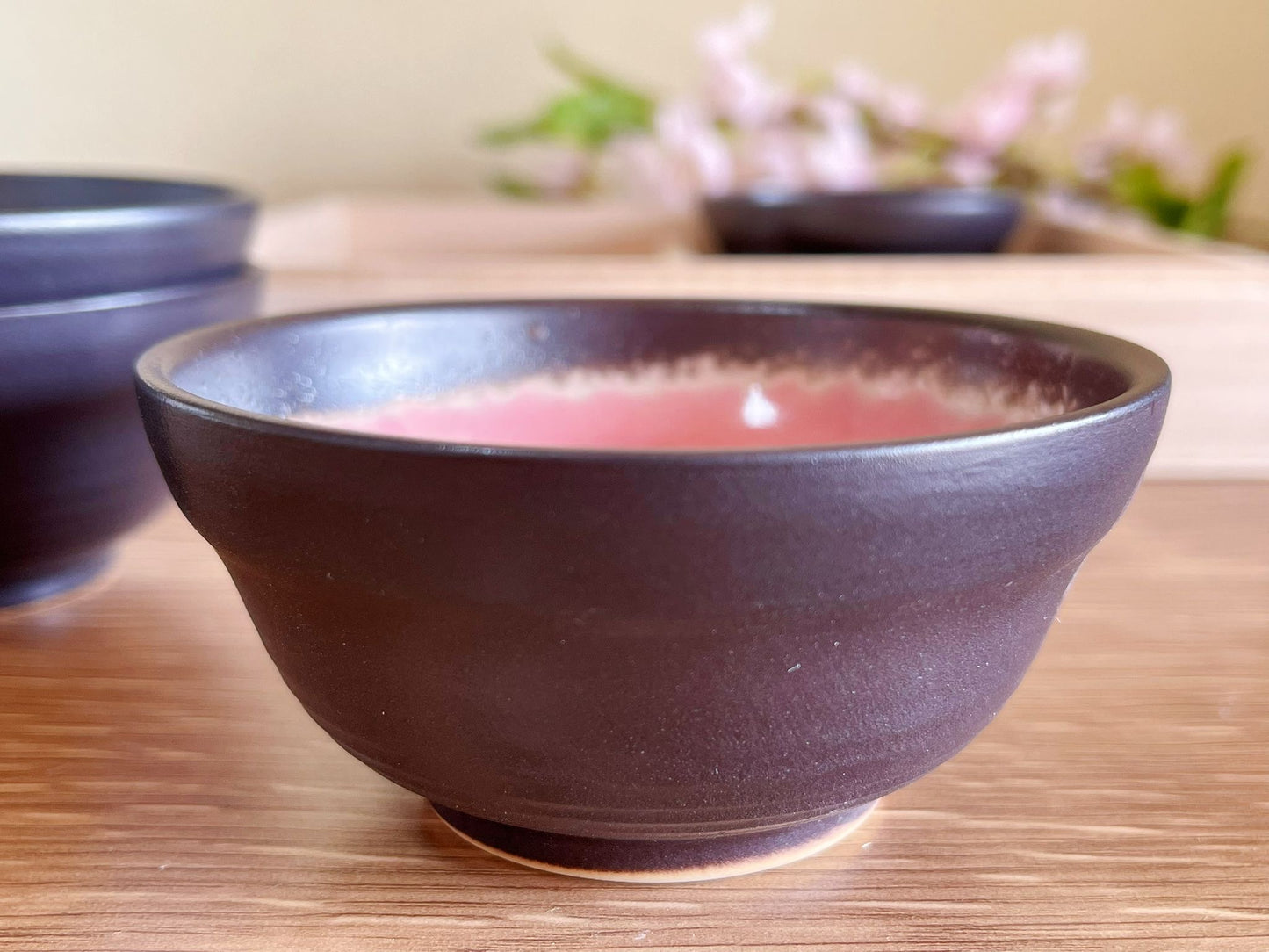 Set of 4 Handmade Mino Ware Ceramic Tea Cups Gift Box | Japanese Colorful Sake Cups in Wooden Box