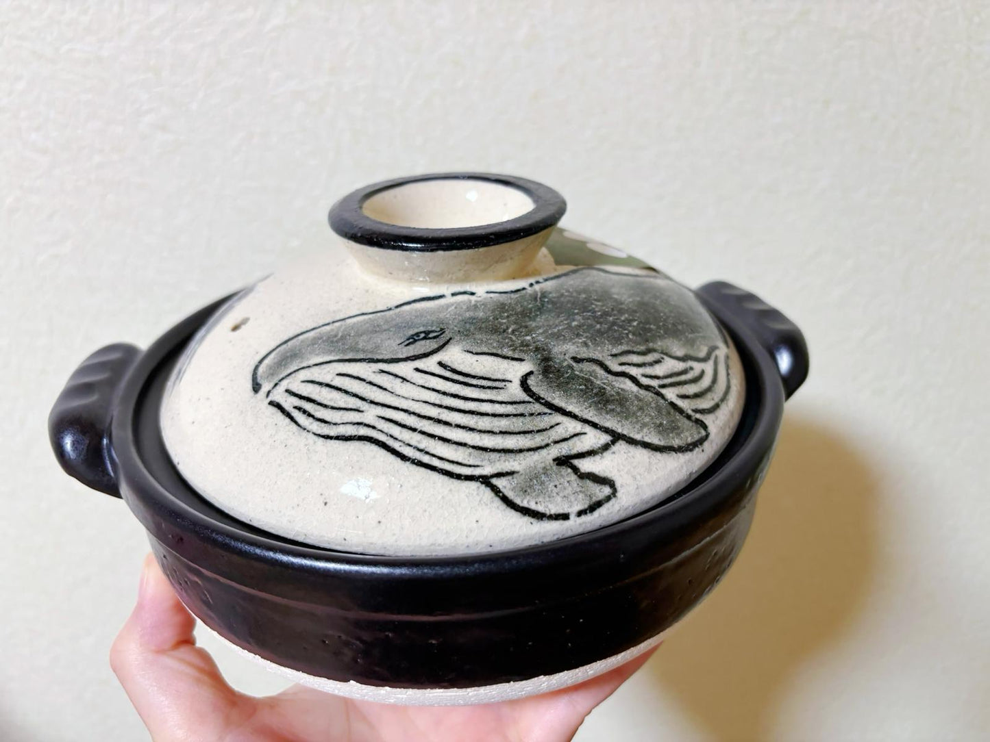 Japan Folklore Caricature Bankoyaki Japanese Ceramic Donabe Clay Pot | Handmade Cooking Pot Gas Stove & Oven for Nabemono Hotpot | Rice Pot