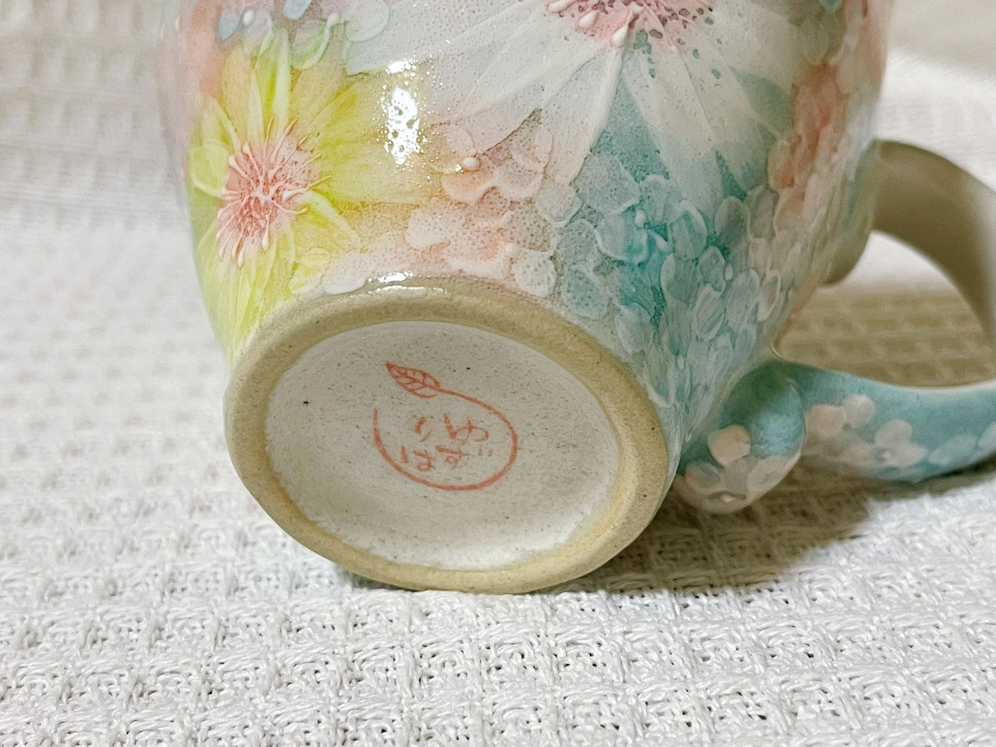 Hand-Painted Rose Tea Mug|Japanese Ceramic Coffee Mug| Handmade Setoyaki Teaware|Authentic Japanese Ceramic Mug with Floral Design