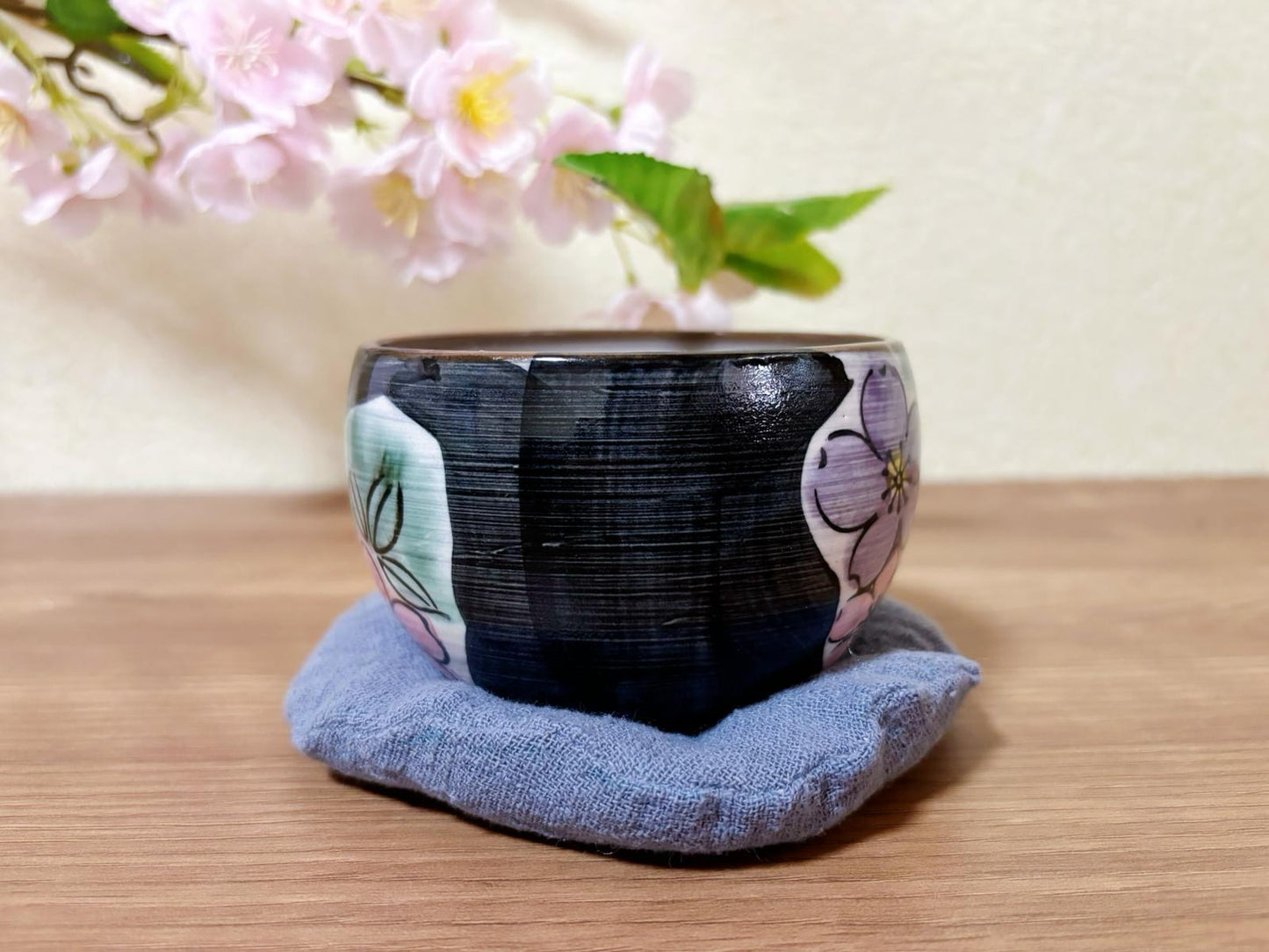 Japanese Mino Ware Sakura Ceramic Bowl | Handmade Matcha Bowl | Rice Bowl | Soup Bowl | Cherry Blossom Salad Bowl | Ice Cream Bowl