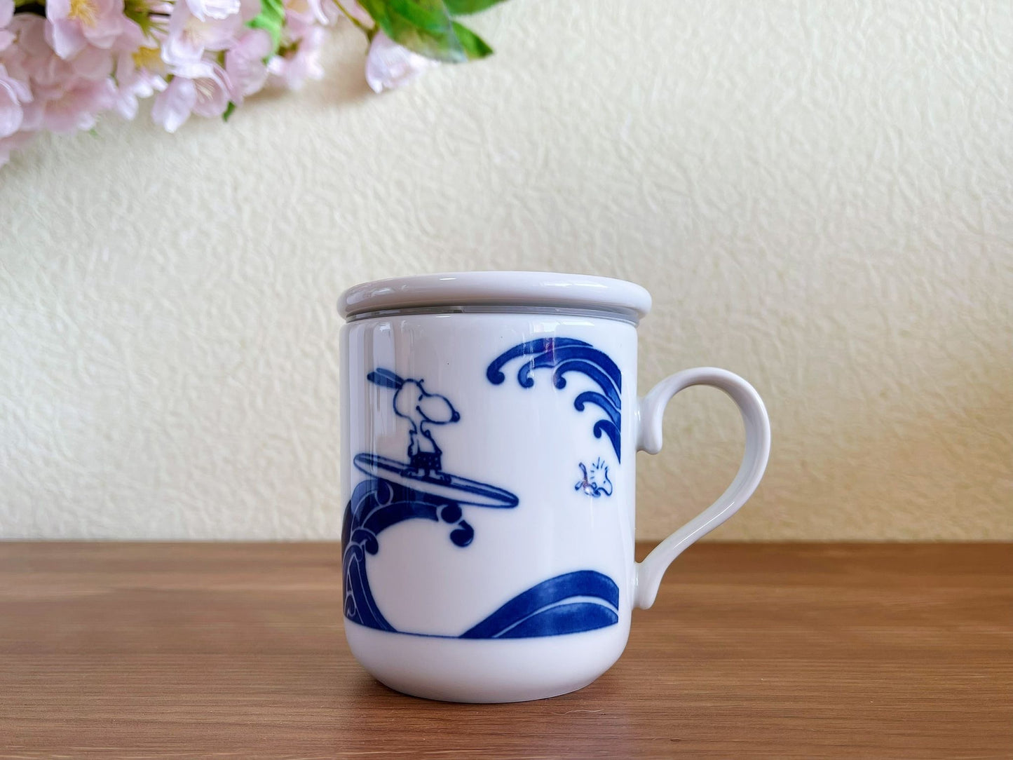 Handmade Snoopy Japan Indigo Mug Cups | Rare Collectable Peanuts Japan Snoopy & Charlie Brown Traditional Japanese Mino Ware Coffee Mugs