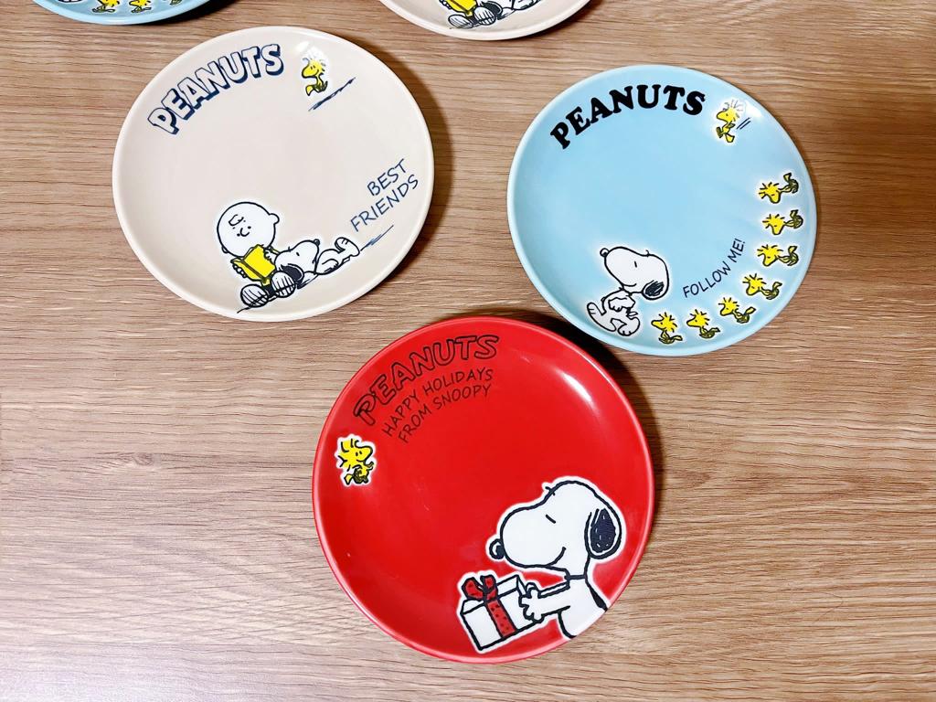 Set of 5, Snoopy Japan Macaron Color Appetizer Plates Peanuts Charlie Brown | Snoopy Best Friend Rare Collectable Tapas Tableware Giftbox