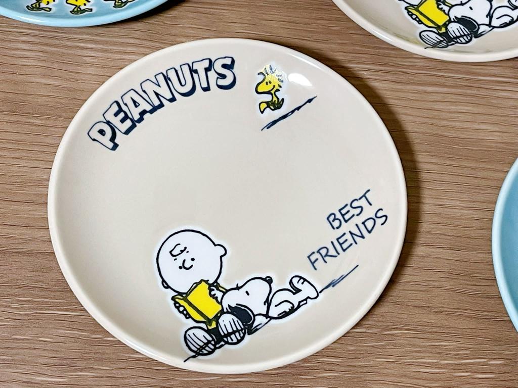 Set of 5, Snoopy Japan Macaron Color Appetizer Plates Peanuts Charlie Brown | Snoopy Best Friend Rare Collectable Tapas Tableware Giftbox