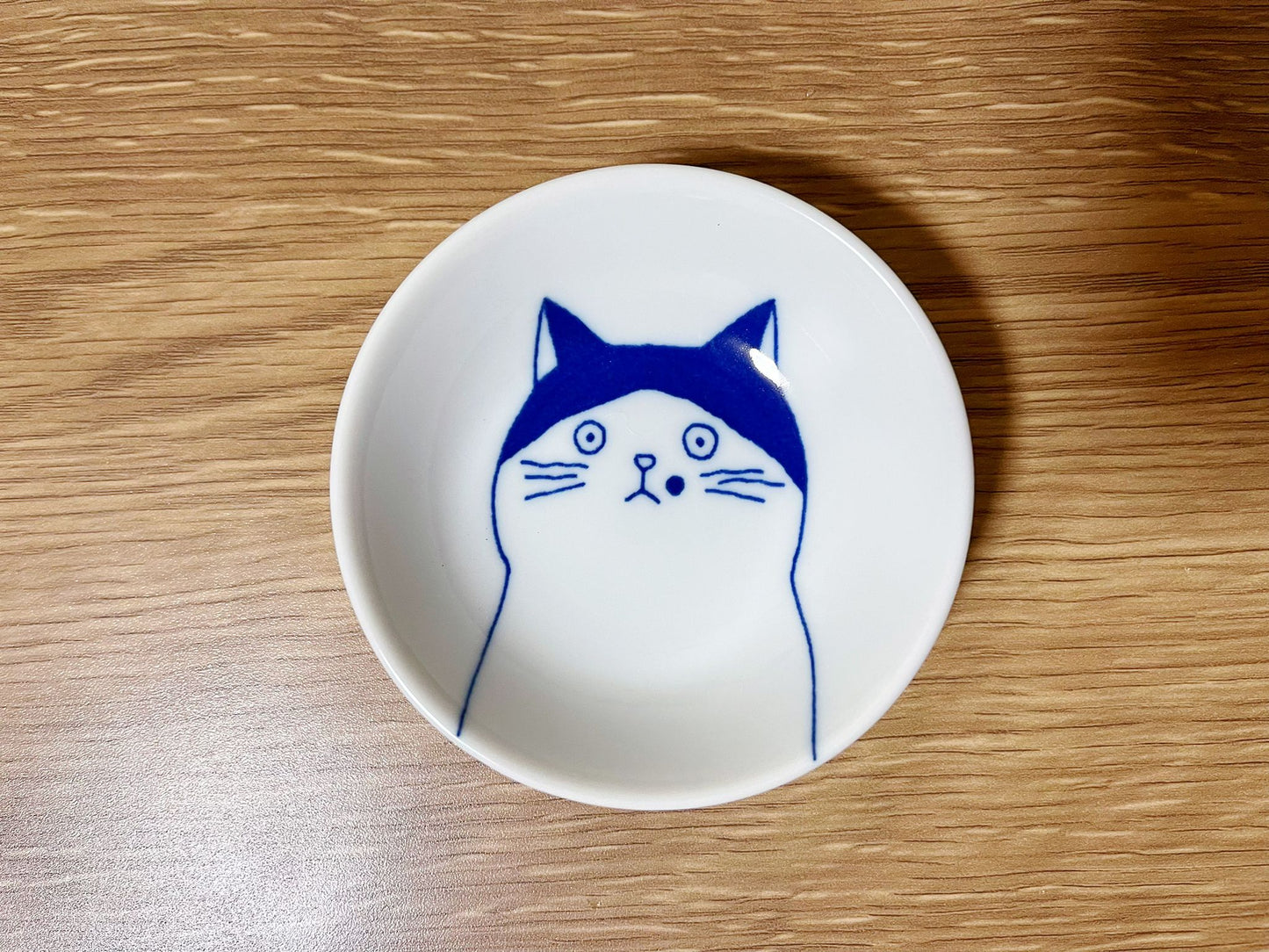 5 Piece Japanese Minoyaki Cats Mamezara Plate Set in Gift Box | Set of 5 Kawaii Petite Neko Cat Portrait Soy Sauce Plate/ Pickle Olive Dish