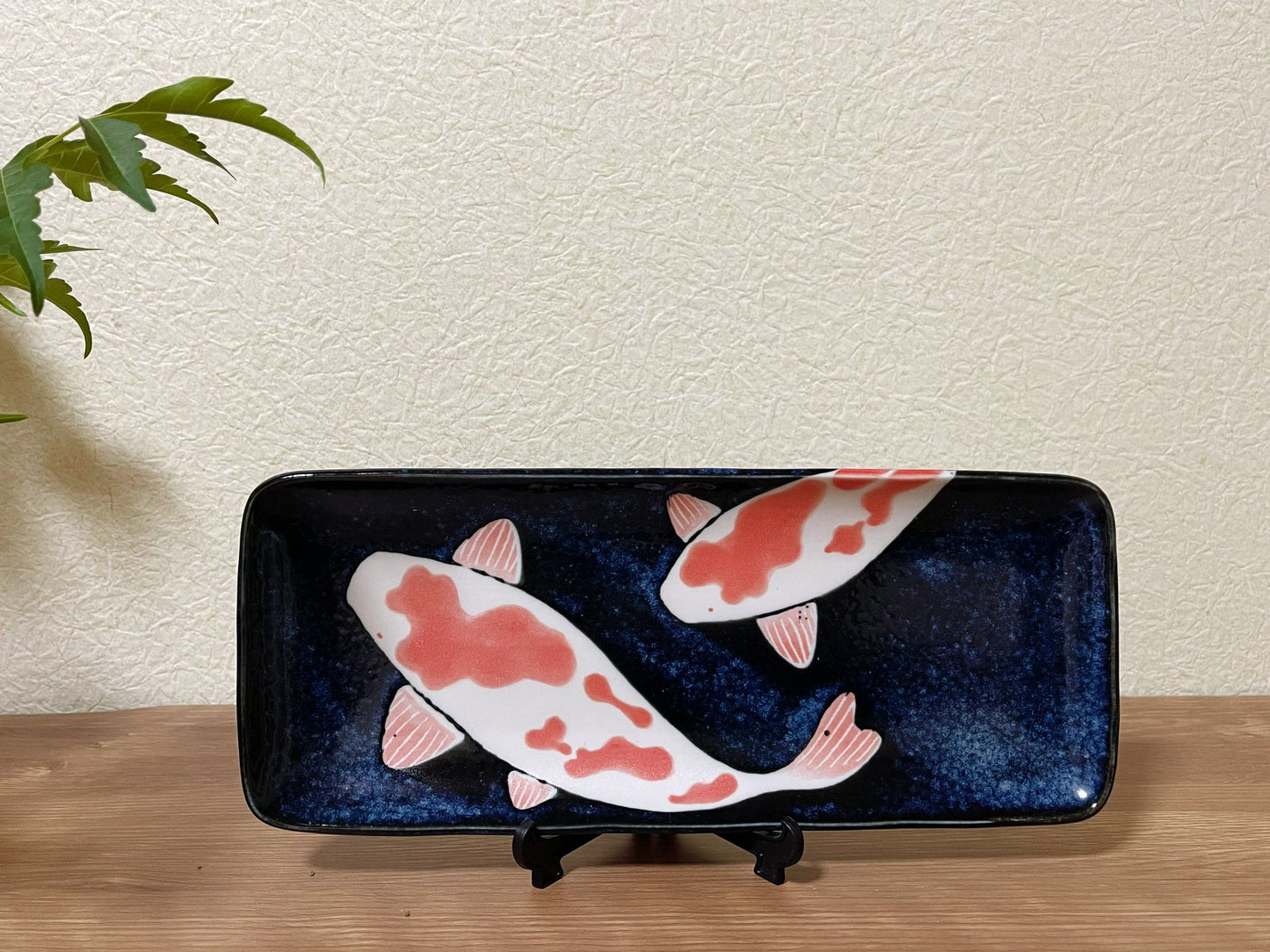 4 Pieces in 1 Set, Koi Fish Ramen Plate Japanese Mino Ware Made in Japan Tableware Set Authentic Japanese tableware handmade sushi plate set