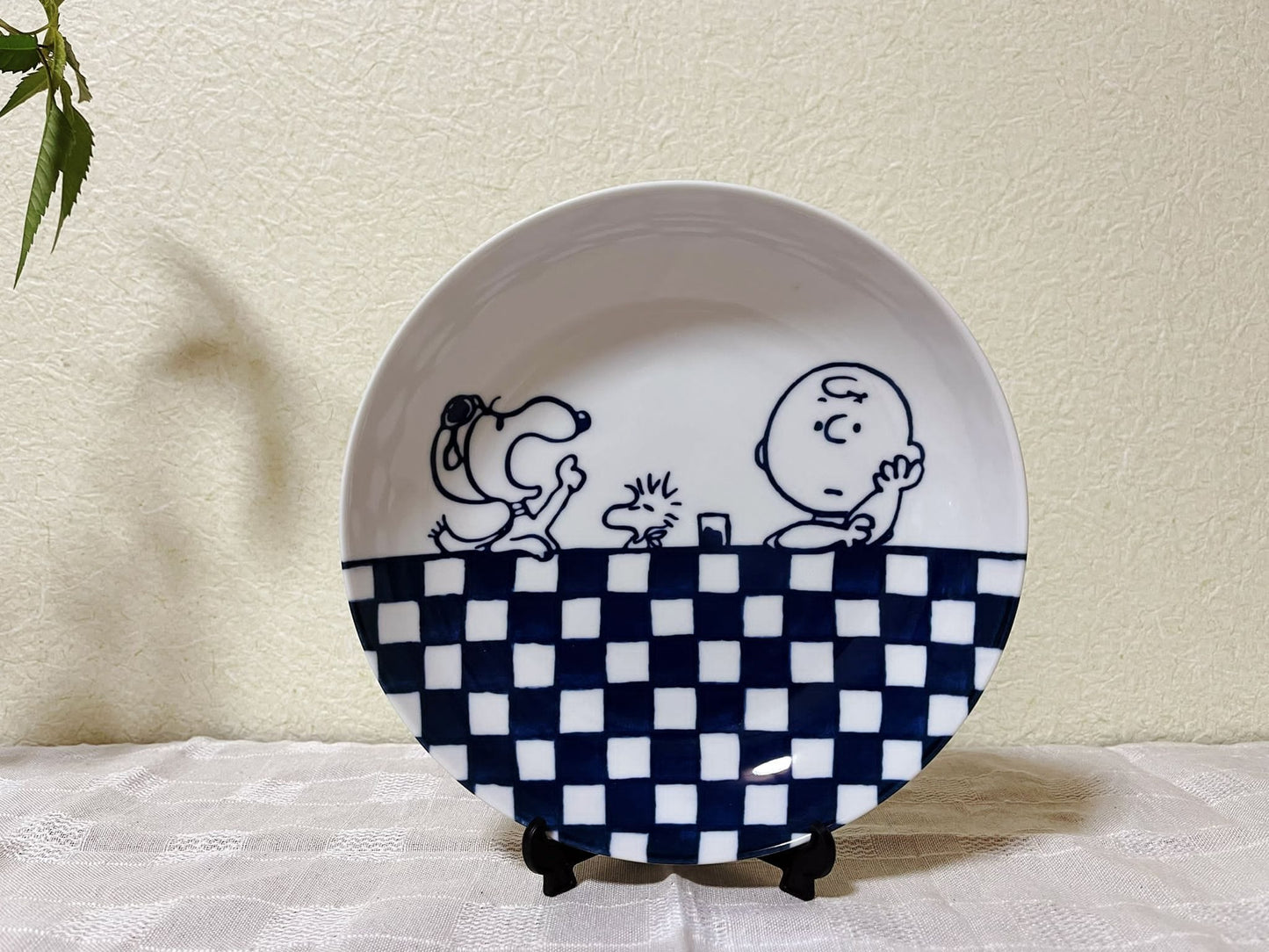 Set of 3 Snoopy Japan Indigo Sometsuke Pasta Plates | Peanuts Japan Snoopy & Charlie Brown Mt.Fuji The Great Wave Rare Collectable Tableware