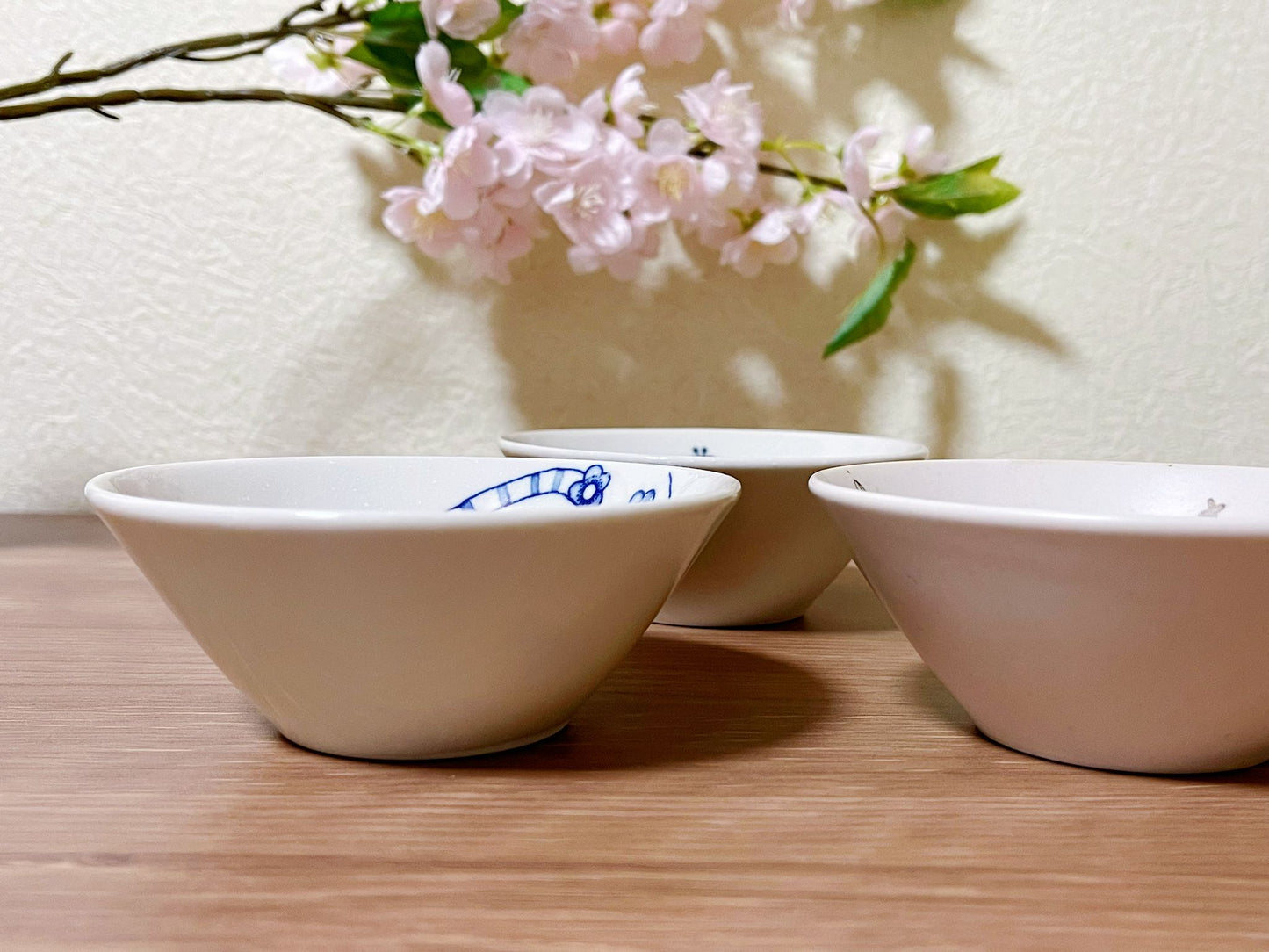 3 Pieces,Handcrafted, Authentic Japanese Mino Yaki Ceramic Cat Bowls Gift Set,Whimsical Kitty Bowls Set,Perfect for Salads,Snacks&Desserts