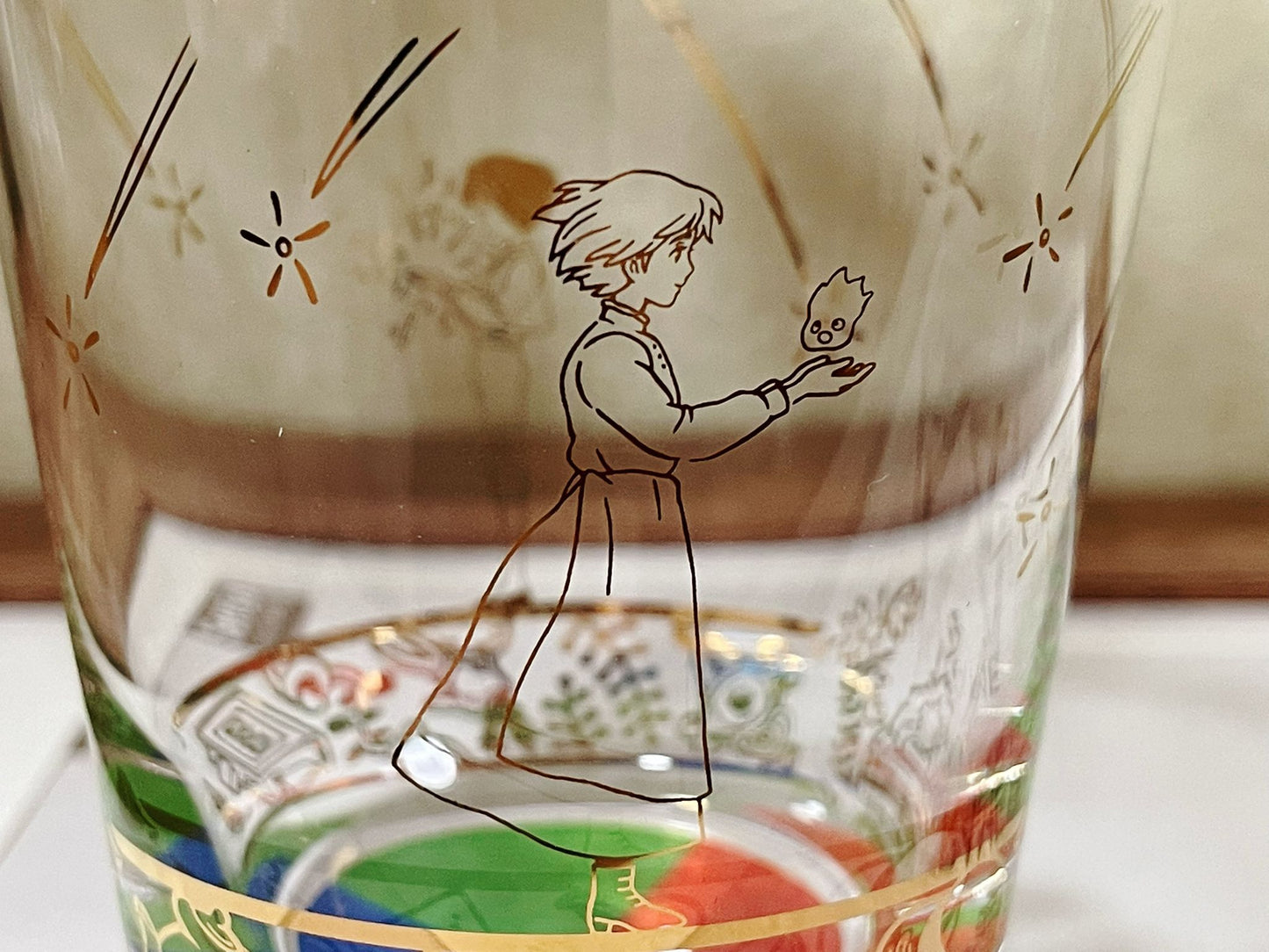 Original Ghibli Howl Glass/Cup • Howls Moving Castle Japanese Tableware/Glassware • Howl, Sophie, Calcifer • Anime Studio Ghibli Gift