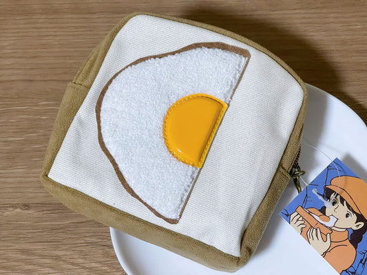 Original Ghibli Laputa Pouch/Case • Fried Egg Clutch/Cosmetic Bag/Wallet/Makeup Bag/Purse • Robot Soldier Anime • Studio Ghibli Gift