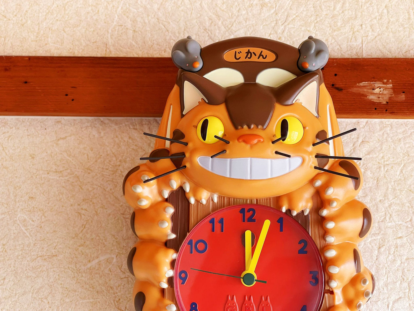 Original Ghibli Studio Catbus Pendulum Clock • My Neighbor Totoro Wall Hanging / Home Decor Art / Interior Design • Ghibli Anime Gift