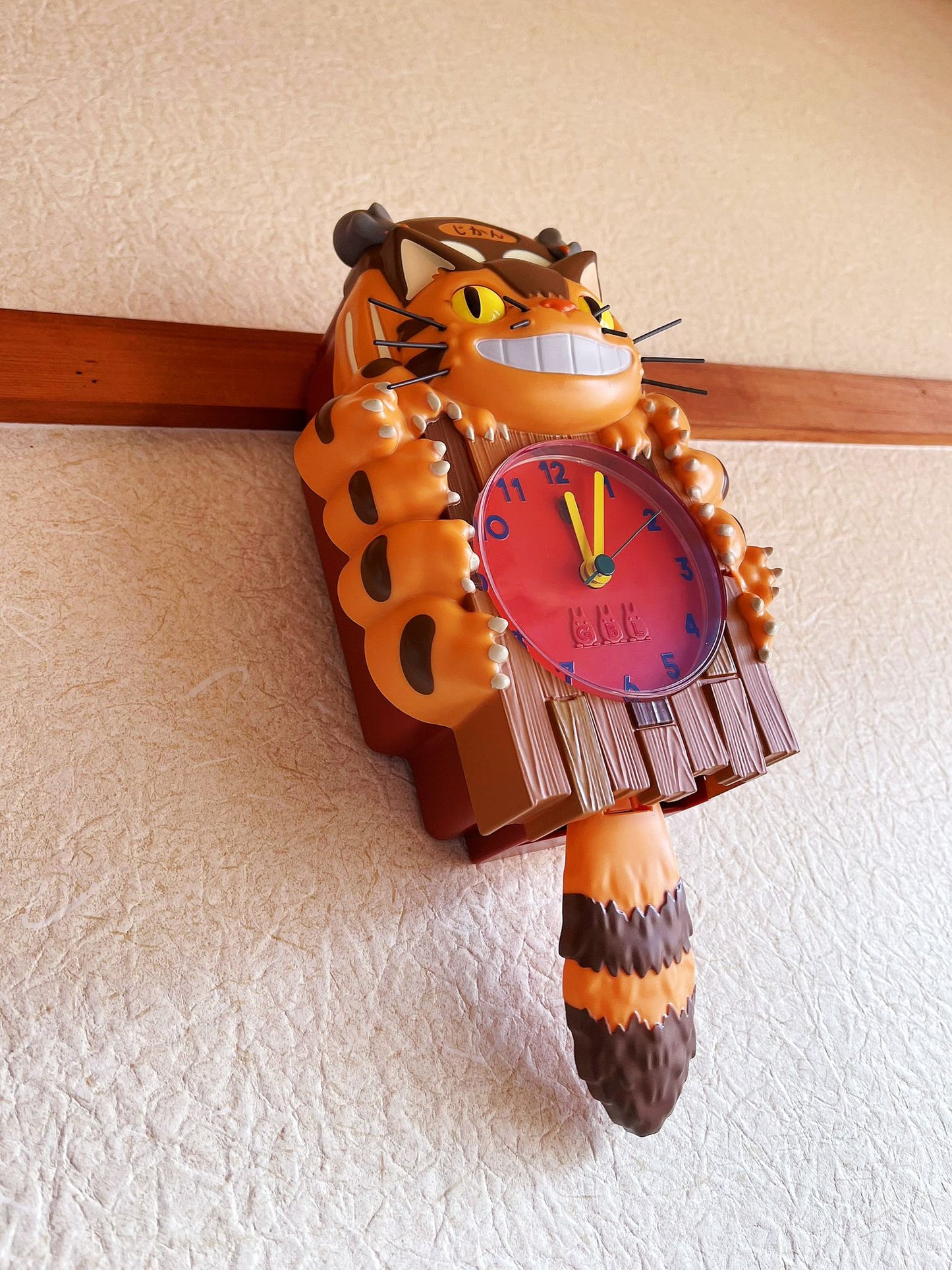 Original Ghibli Studio Catbus Pendulum Clock • My Neighbor Totoro Wall Hanging / Home Decor Art / Interior Design • Ghibli Anime Gift