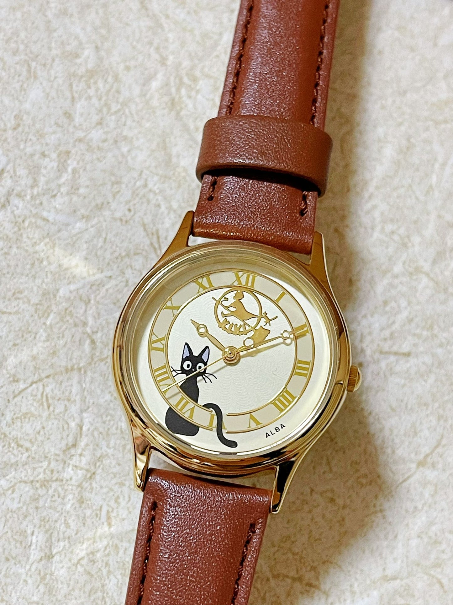 Original Ghibli Jiji Wrist Watch • Kikis Delivery Service Watch/Clock • Japanese Anime Watches for Girl/Women • Studio Ghibli Gift