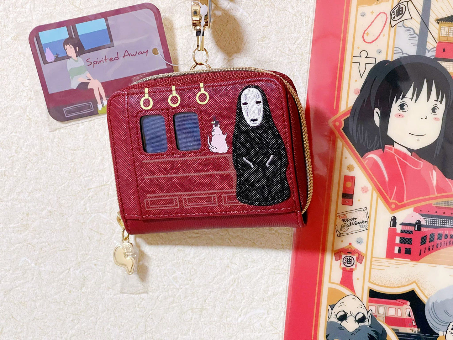 Original Ghibli No Face Pouch/Clutch • Spirited Away Case/Cosmetic Bag/Wallet/Makeup Bag/Purse • Bo Mouse, Kaonashi Anime Ghibli Studio Gift