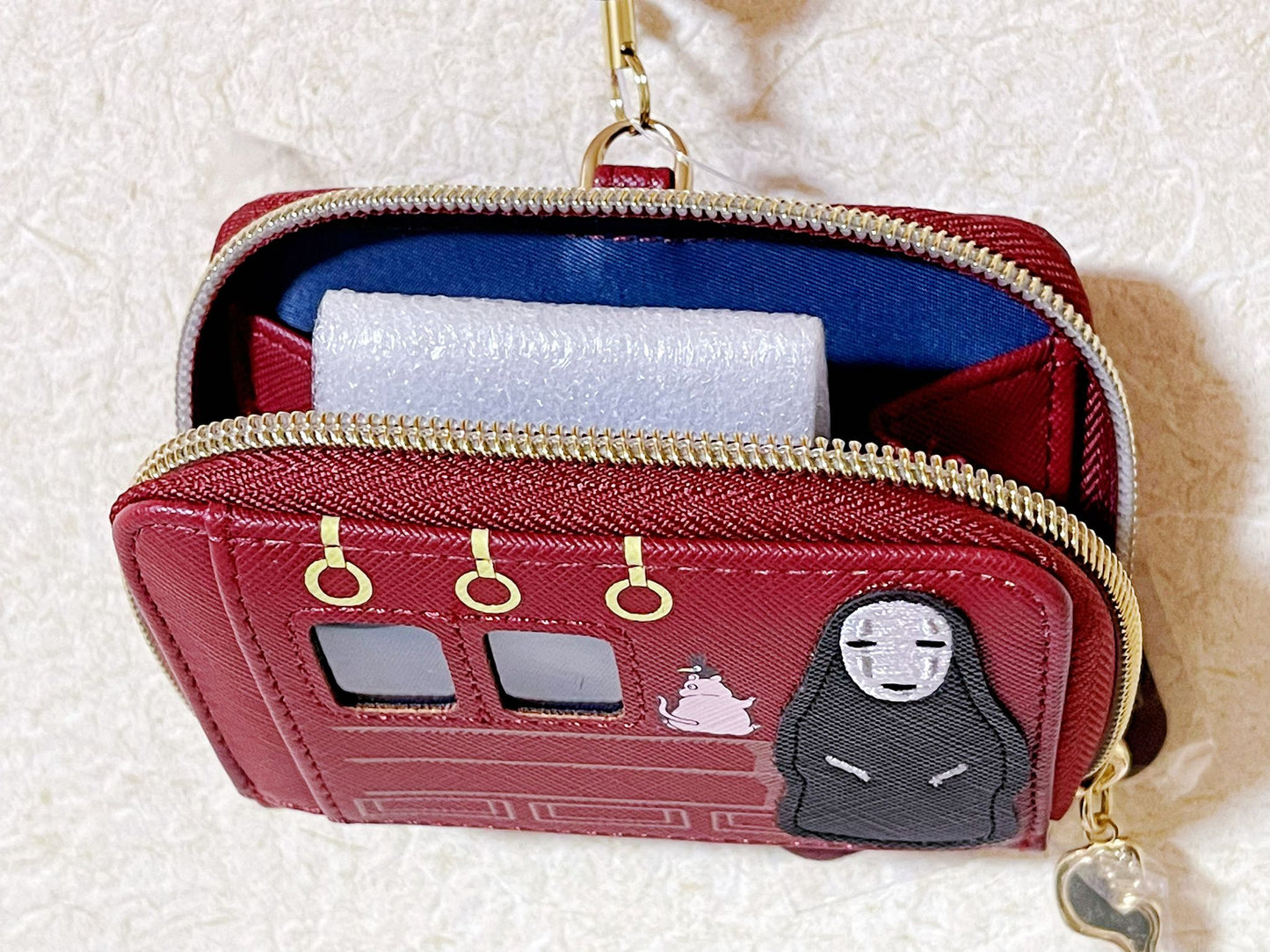 Original Ghibli No Face Pouch/Clutch • Spirited Away Case/Cosmetic Bag/Wallet/Makeup Bag/Purse • Bo Mouse, Kaonashi Anime Ghibli Studio Gift