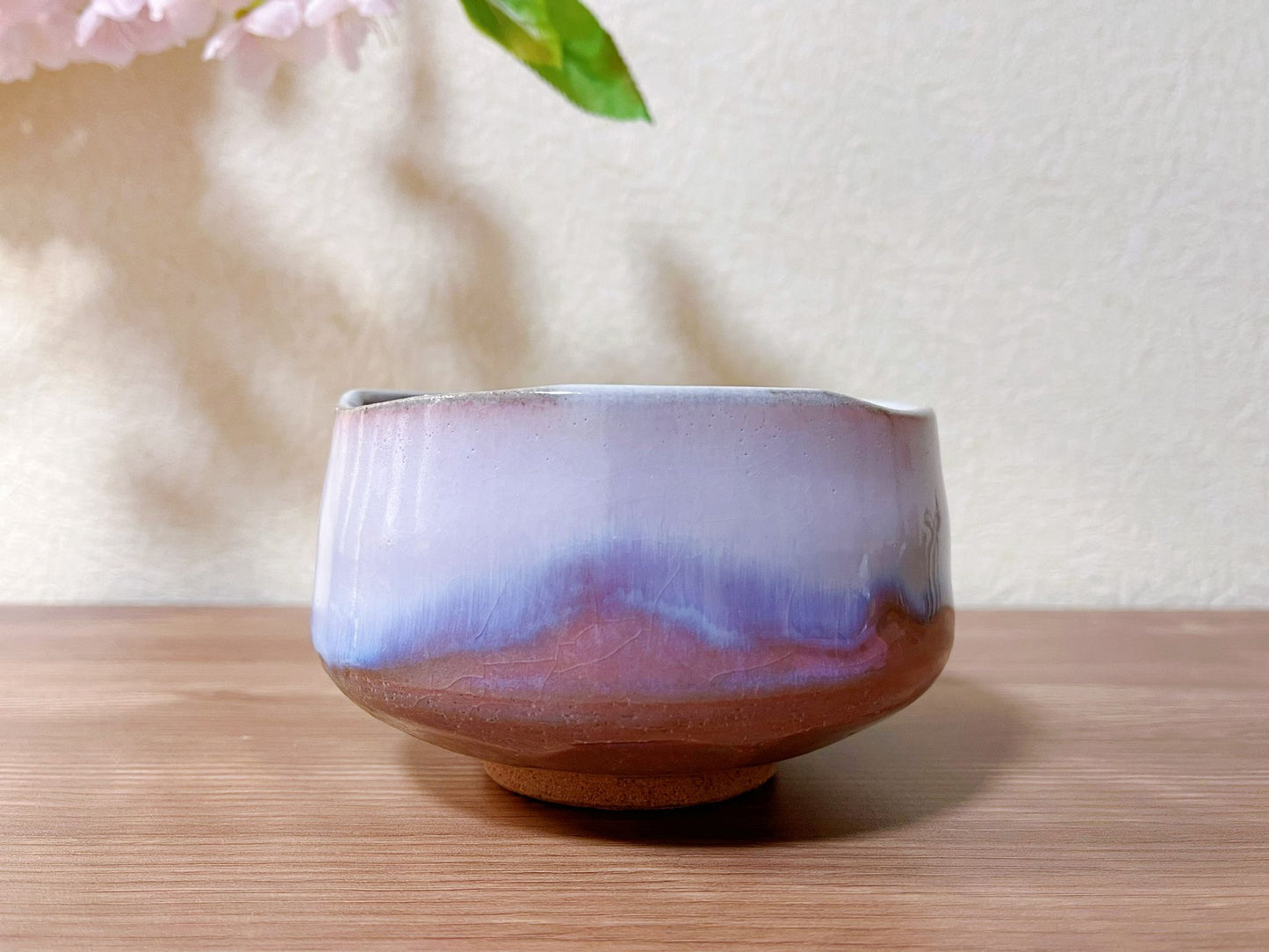 Powdered Blush Pink Wabi-Sabi Ceramic Ceremonial Matcha Bowl - Handmade in Japan | Pink & Lilac Ombre Japanese Chawan Tea Ceremony Essential