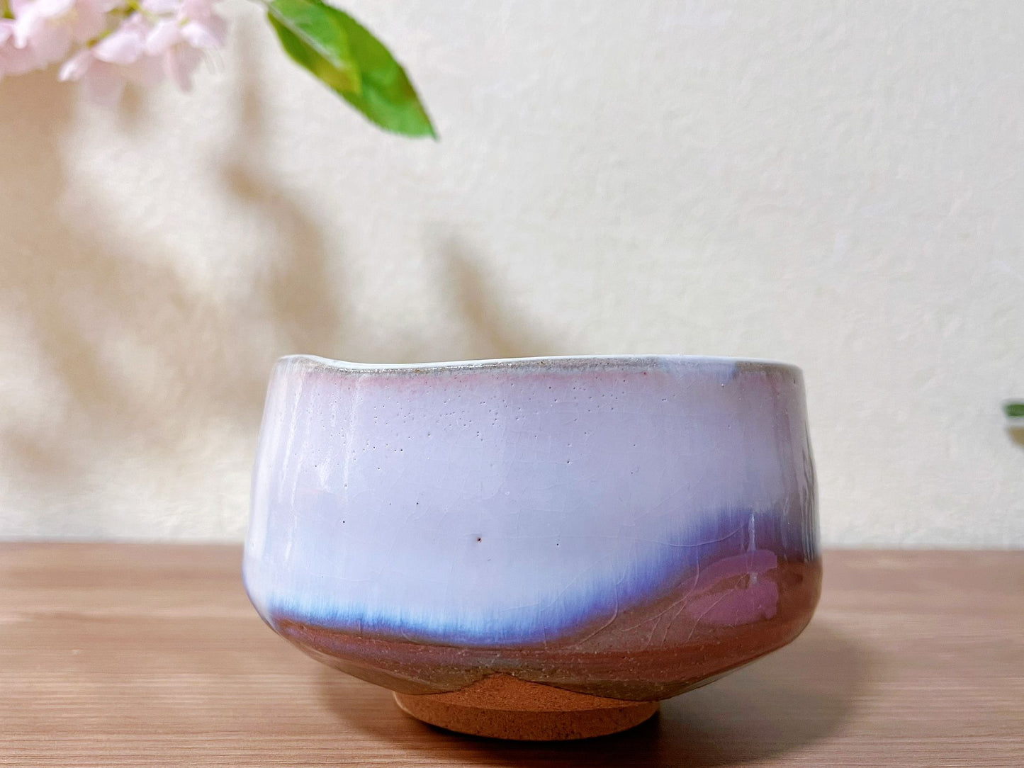 Powdered Blush Pink Wabi-Sabi Ceramic Ceremonial Matcha Bowl - Handmade in Japan | Pink & Lilac Ombre Japanese Chawan Tea Ceremony Essential