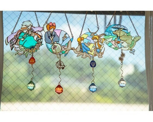 Original Ghibli Studio Sun Catcher/Wall Hanging • Totoro/Kikis Delivery/Howls Moving Castle/Laputa • Stained Glass style Home/Garden Decor