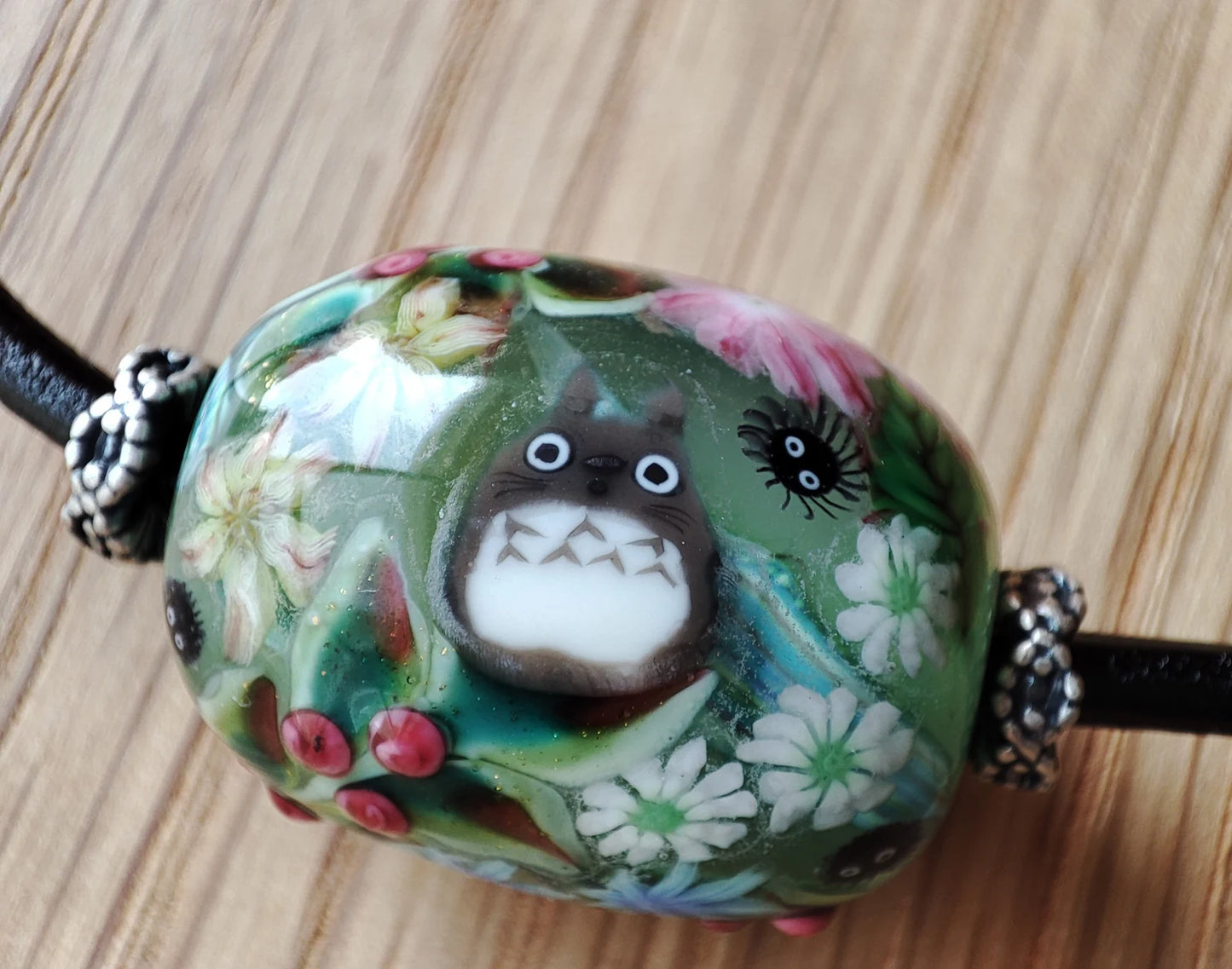 Original Ghibli Museum Totoro Necklace • My Neighbor Totoro Handmade Glass Jewelry • Anime Studio Ghibli Gift