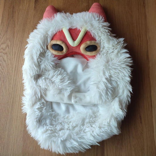 Original Ghibli Mononoke Costume Hat • Princess Mononoke Mask/Head Decor/Accessory • San's Mask Anime • Studio Ghibli Gift